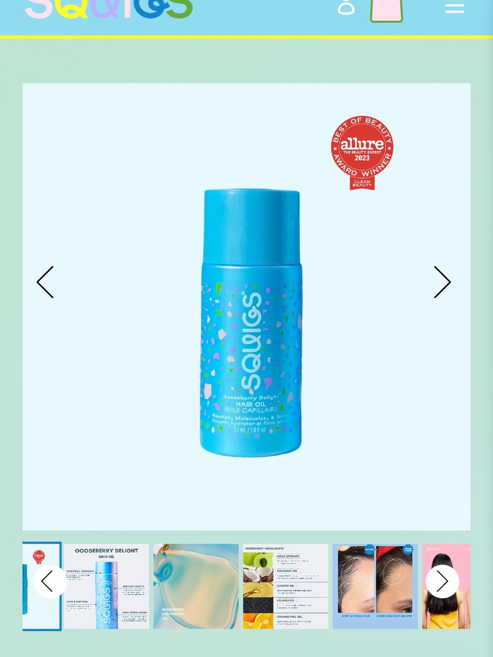 Squigs Gooseberry Delight Hair Oil